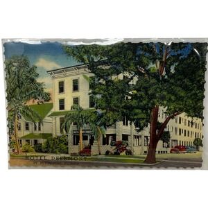 Vintage Linen Postcard Hotel Deermont St Petersburg Florida  Curt Teich